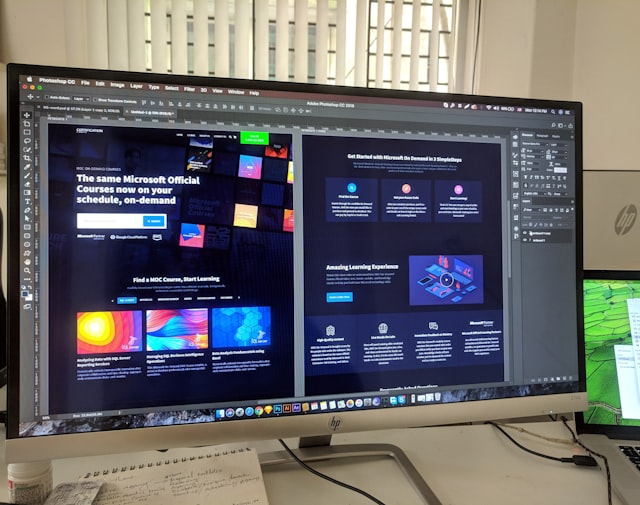 Diseñando una web en pantalla